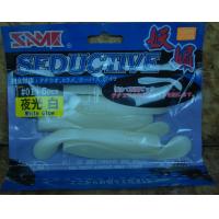 SAMEI 莎美 妖媚 軟蟲假餌5.5" #01 夜光白 6PCS